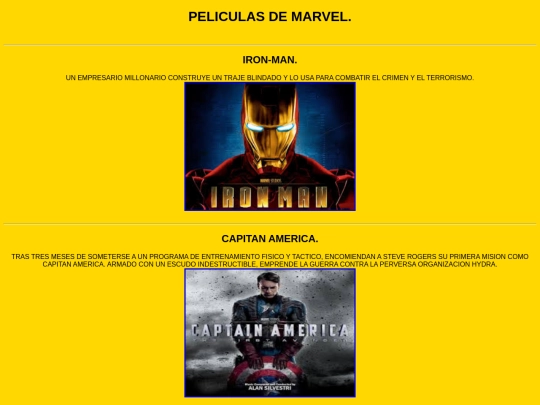 PROYECTO_MENU/PELICULAS/MARVEL screenshot