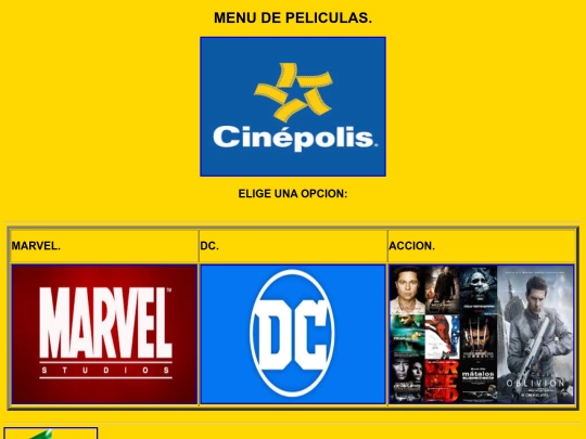 PROYECTO_MENU/PELICULAS screenshot
