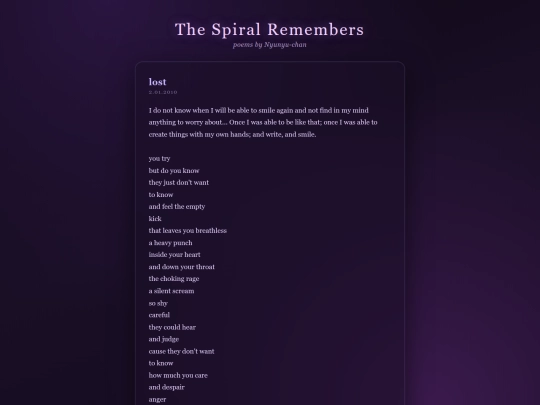 poetry screenshot