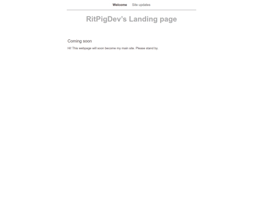 RitPigDev/Welcome screenshot