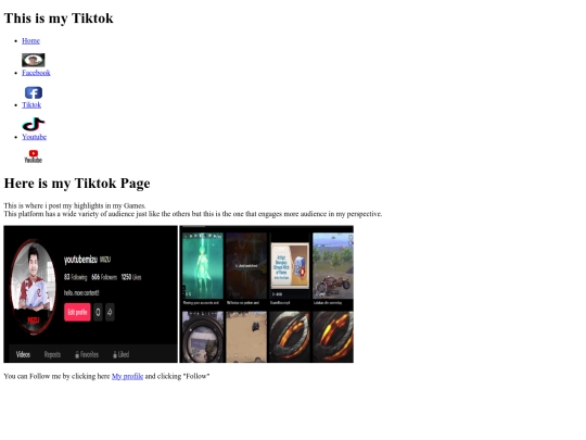 Tiktokpage screenshot