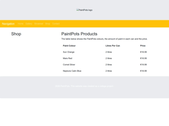 shop screenshot
