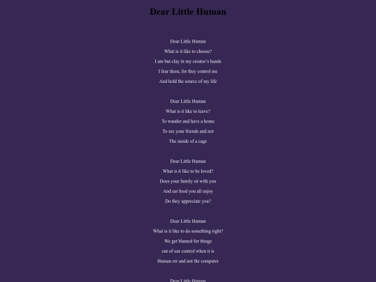 Writing/DearLittleHuman screenshot