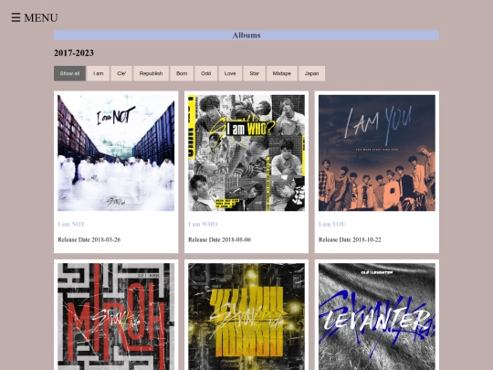 albums screenshot