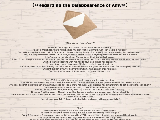 Regarding the Disappearance of Amy /RegardingtheDisappearanceofAmy screenshot