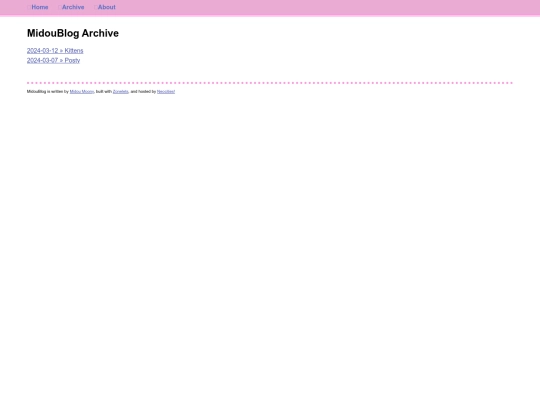 blog/archive screenshot