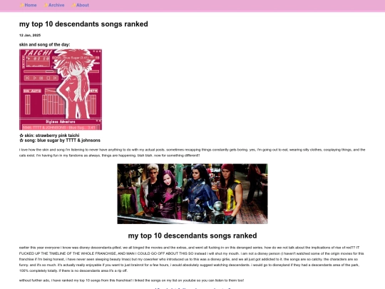 blog/posts/2025-01-12-my-top-10-descendants-songs-ranked screenshot