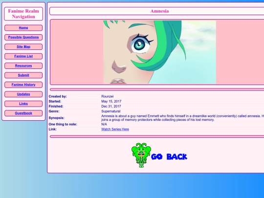 fanime/Amnesia screenshot