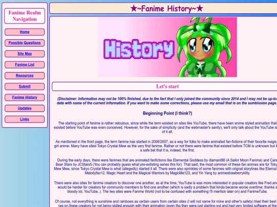 history screenshot