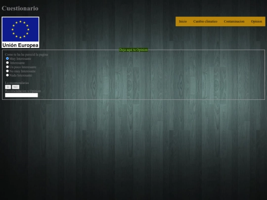Trabajo Europa/cuestionario screenshot