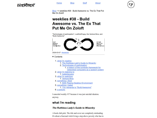 blog/2026/03/07/weeklies-38-build-awesome-vs-the-ex-that-put-me-on-zoloft screenshot