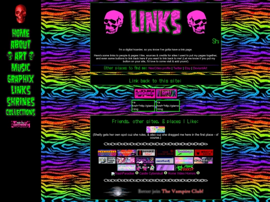 links screenshot