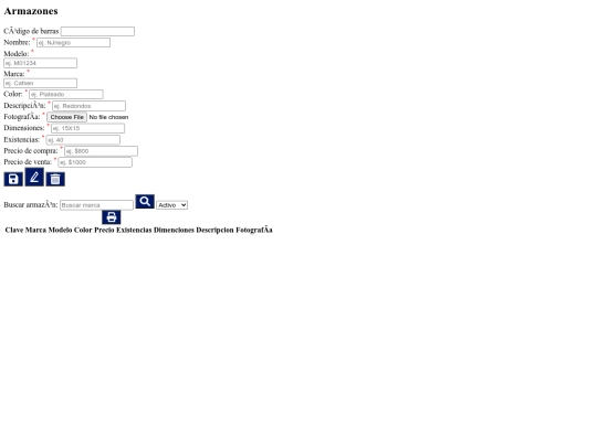 modules/moduloArmazones/view_Armazones screenshot