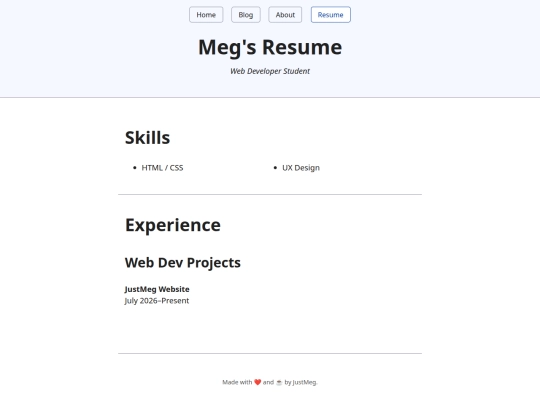 resume screenshot