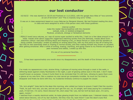 blogs/ourlostconductor screenshot