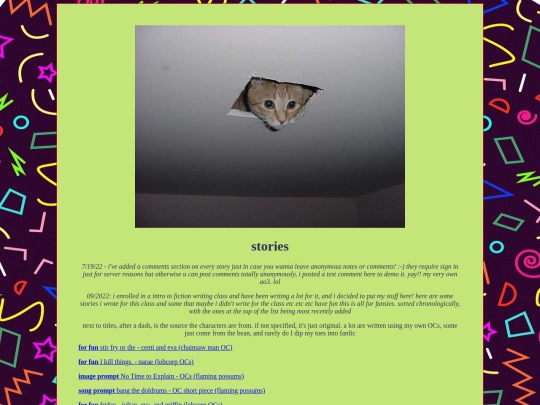 blogs/stories screenshot