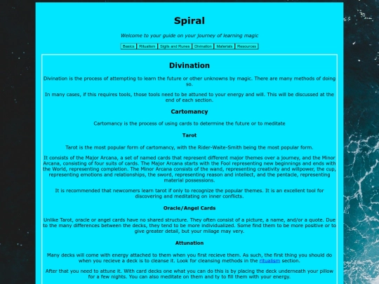 Divination screenshot