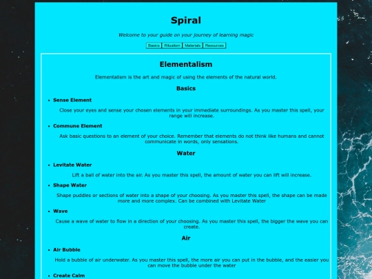 Elementalism screenshot