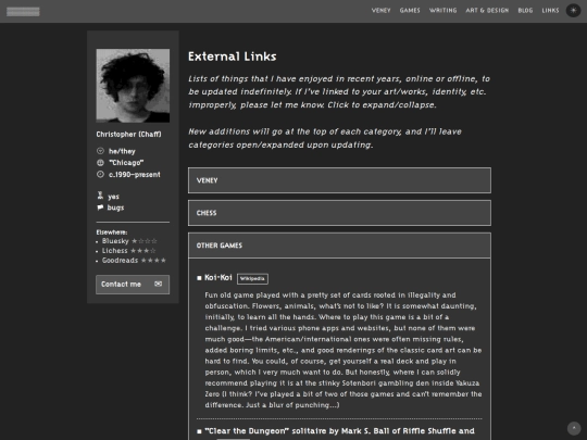 links screenshot