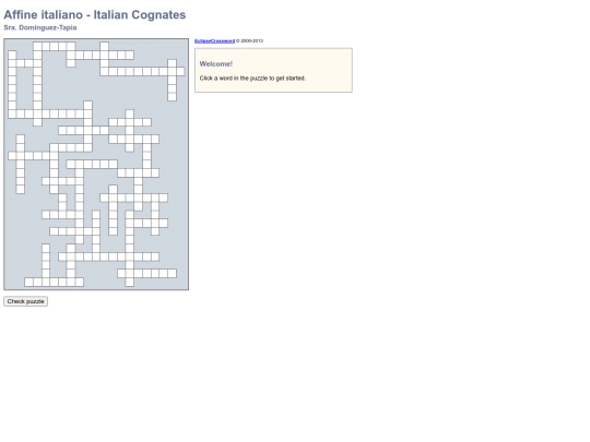 Crosswords/WL Cognates Italian screenshot