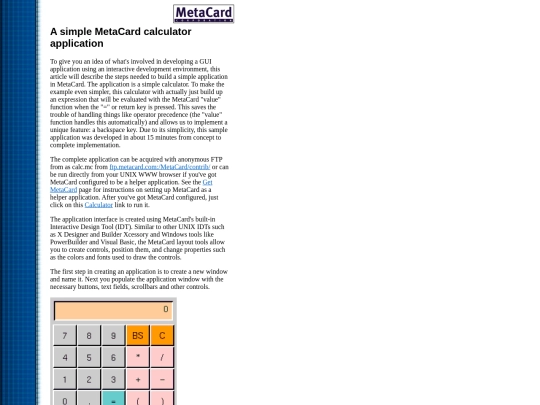 metacard/wp2 screenshot