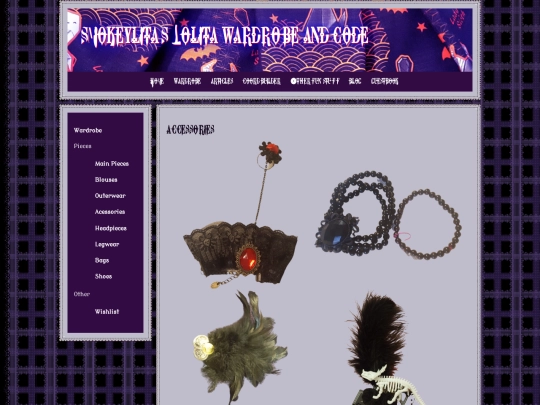 wardrobe/accessories screenshot