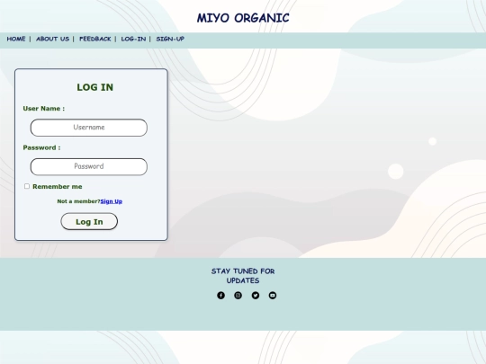 miyo/Log-in screenshot