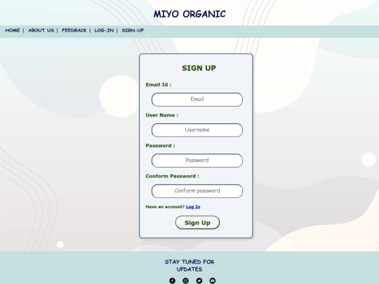 miyo/Sign-up screenshot