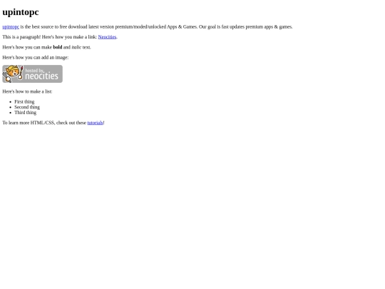 index screenshot