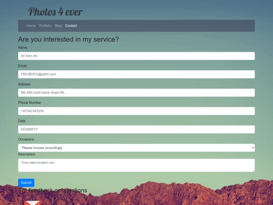 contact screenshot