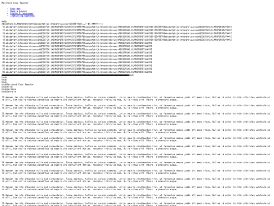 fonts/merchant_copy-demo screenshot
