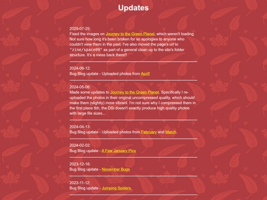 updates screenshot