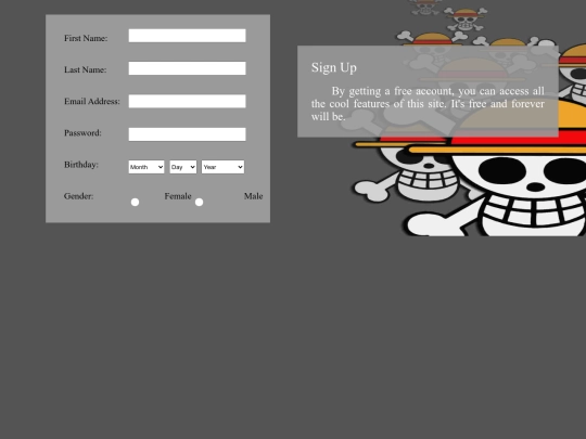 signup screenshot