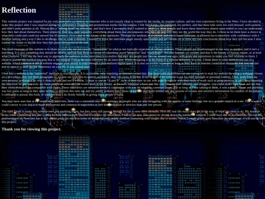 reflection screenshot