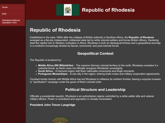 Rodesia screenshot