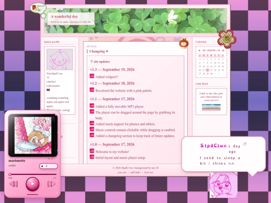 Homepage screenshot