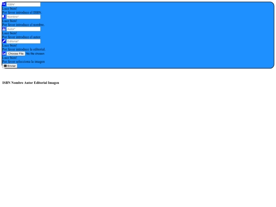 Ejercicio17/form_libros screenshot