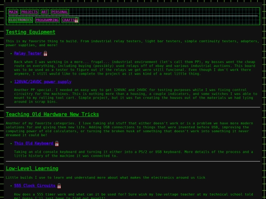 projects/electronics screenshot