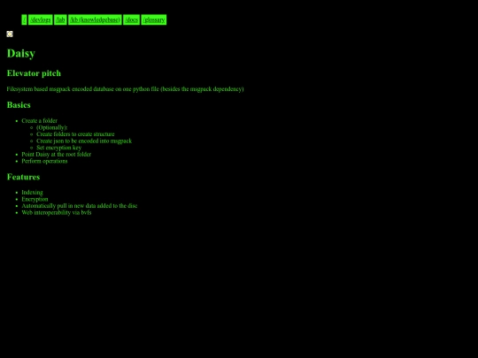 docs/daisy screenshot