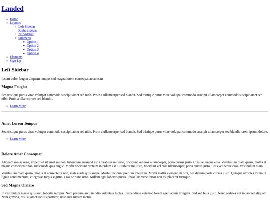 left-sidebar screenshot