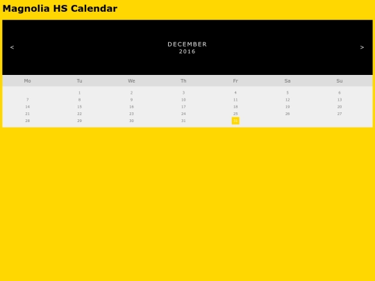 calander screenshot