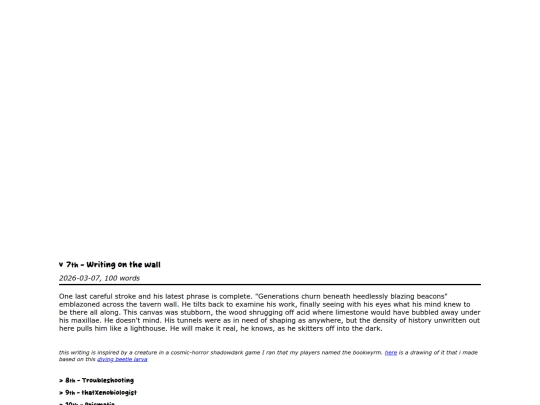 thingchal26/march/writing-on-the-wall screenshot