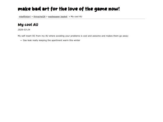 thingchal26/wastepaper-basket/my-cool-au screenshot