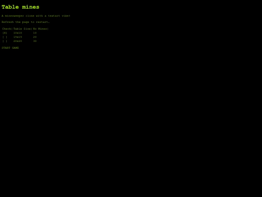 TableMines screenshot