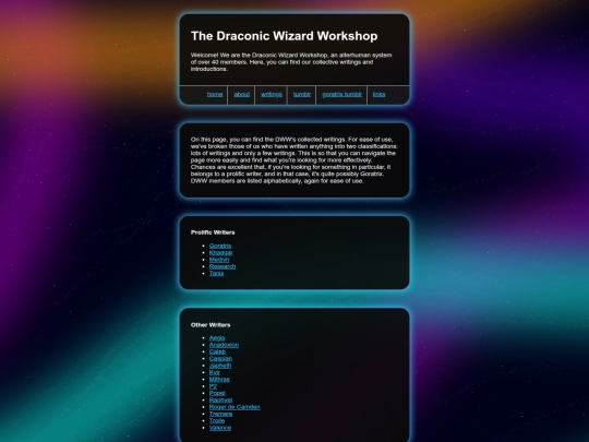 html/writings screenshot