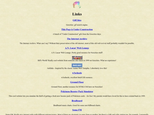 links screenshot