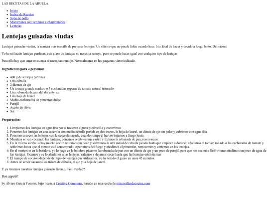 lentejas screenshot
