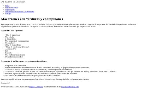 macarrones screenshot