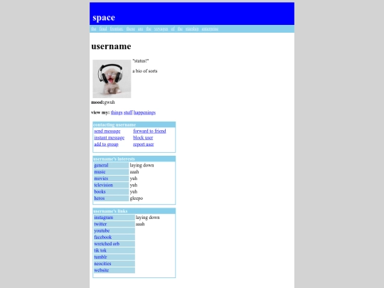 myspace screenshot