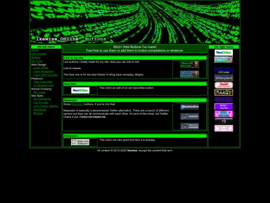 buttons screenshot